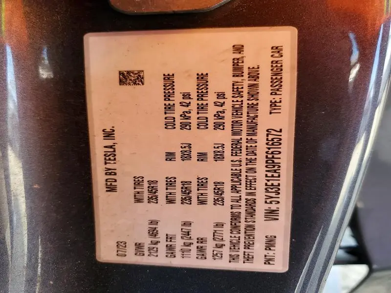 2023 TESLA MODEL 3   