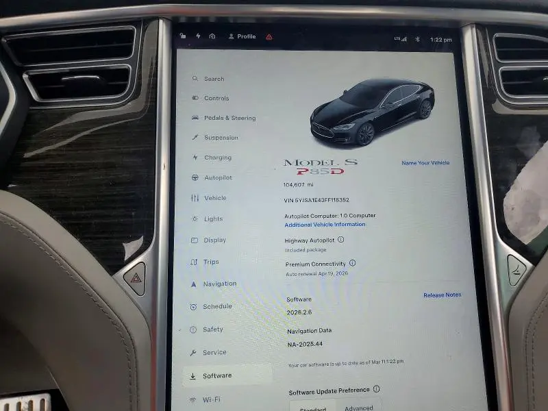 2015 TESLA MODEL S   