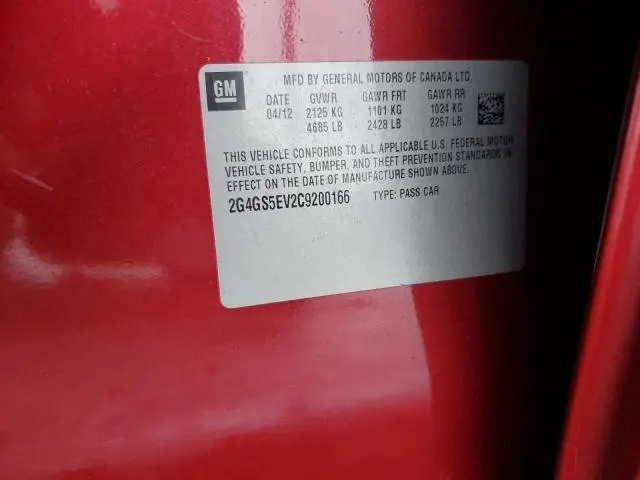 2012 BUICK REGAL PREMIUM  