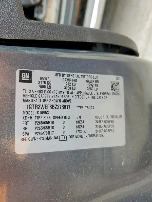 2011 GMC SIERRA K1500 SLT  