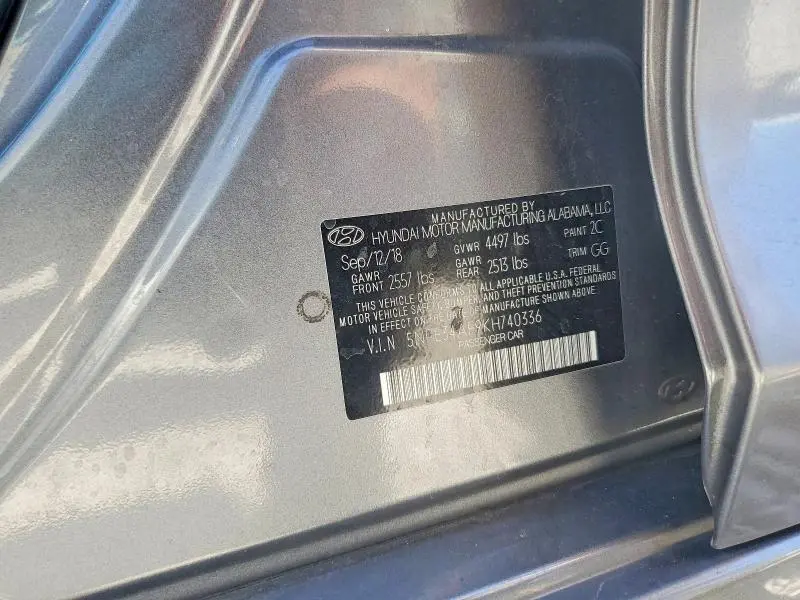 2019 HYUNDAI SONATA SEL  