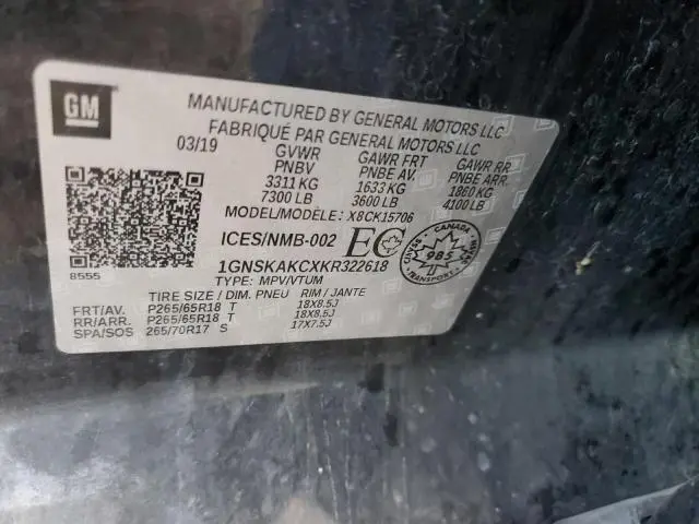 2019 CHEVROLET TAHOE LS