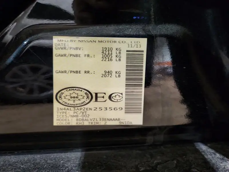 2014 NISSAN ALTIMA 2.5  