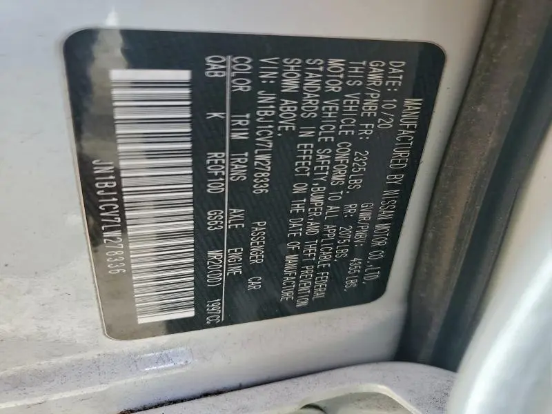 2020 NISSAN ROGUE SPORT S  