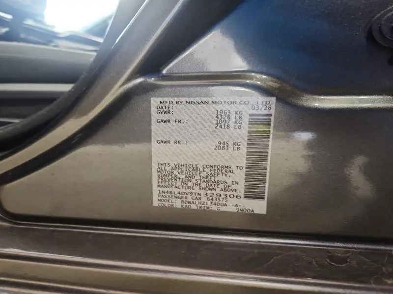 2026 NISSAN ALTIMA SV  