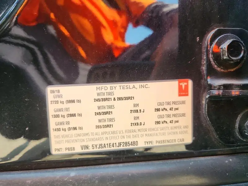 2018 TESLA MODEL S   