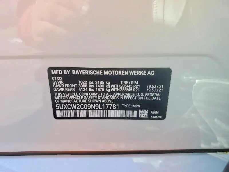 2022 BMW X7 XDRIVE40I  