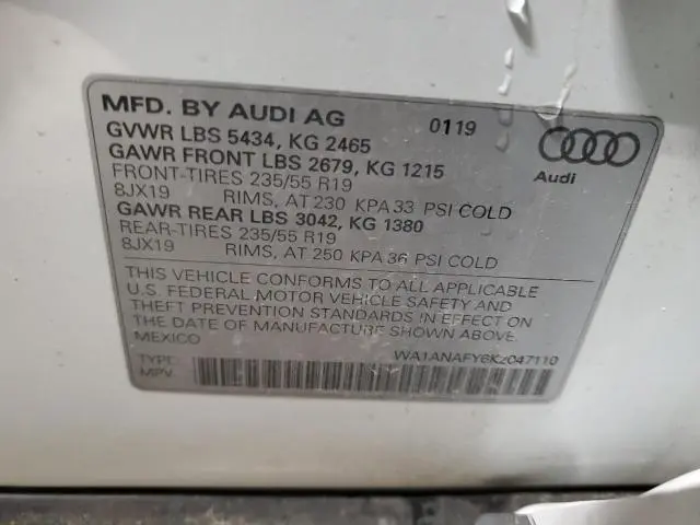 2019 AUDI Q5 PREMIUM  