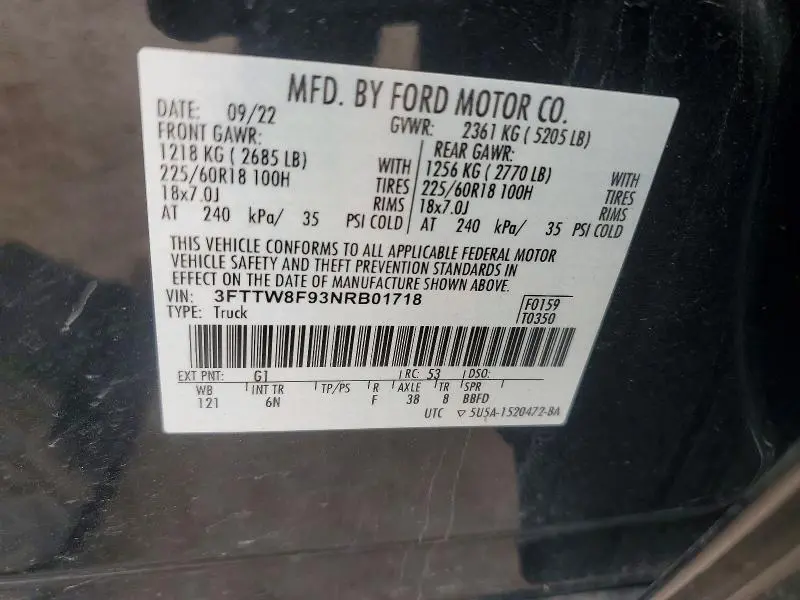 2022 FORD MAVERICK XL  