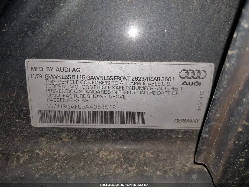 2010 AUDI S4 3.0 PREMIUM PLUS