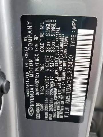 2011 HYUNDAI TUCSON GLS  