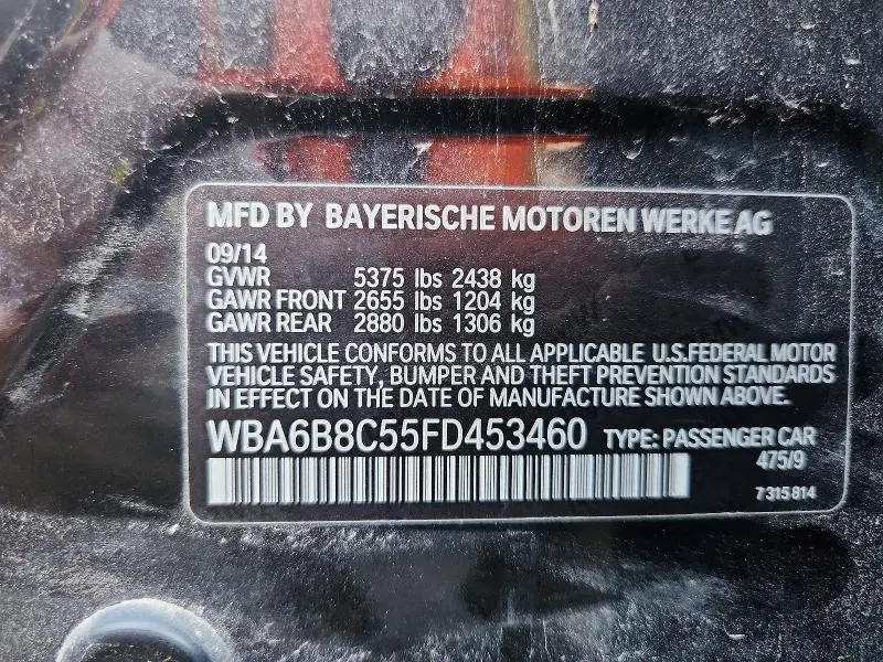 2015 BMW 640 XI GRAN COUPE  
