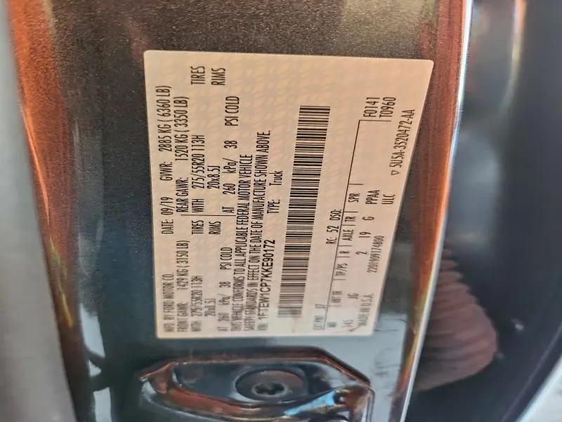 2019 FORD F150 SUPERCREW  