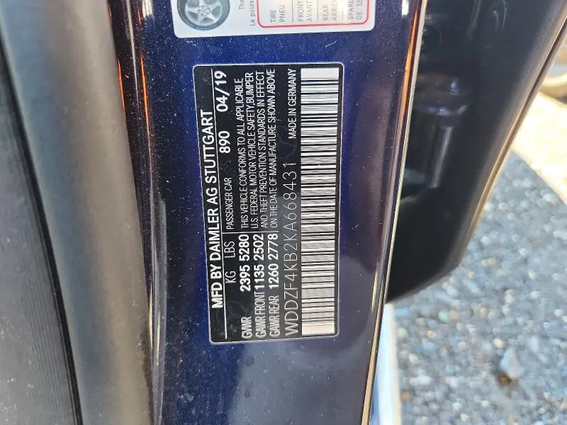 2019 MERCEDES-BENZ E 300 4MATIC  