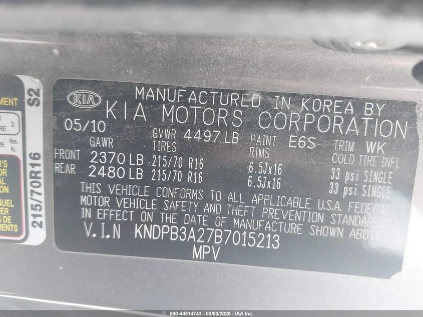 2011 KIA SPORTAGE LX
