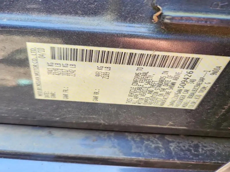 2010 NISSAN ALTIMA 2.5  