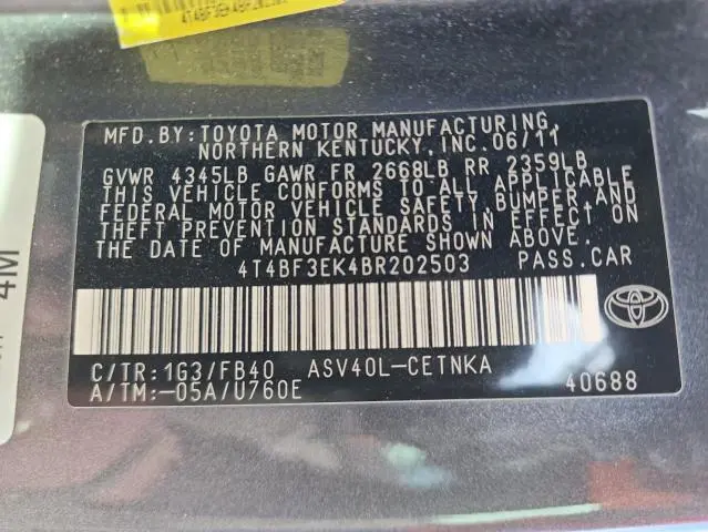 2011 TOYOTA CAMRY BASE  