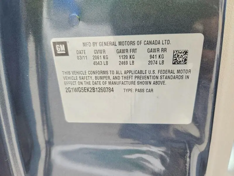 2011 CHEVROLET IMPALA LT  