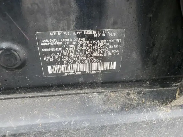 2011 SUBARU FORESTER 2.5X PREMIUM  
