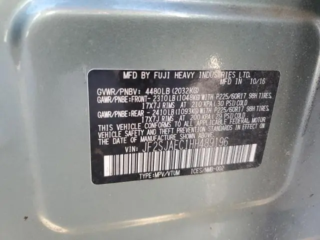 2017 SUBARU FORESTER 2.5I PREMIUM  