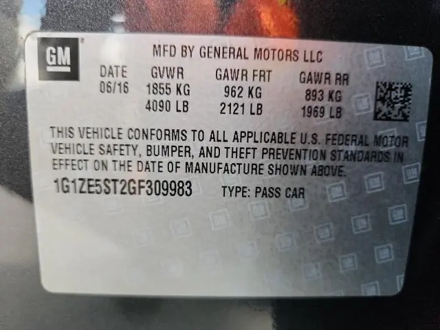 2016 CHEVROLET MALIBU LT  
