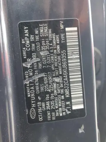 2019 HYUNDAI TUCSON SE  