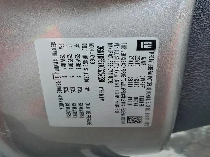 2012 CHEVROLET AVALANCHE LT  