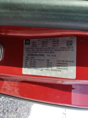 2016 CHEVROLET COLORADO   