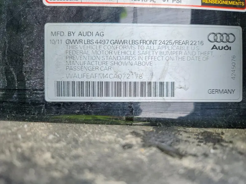 2012 AUDI A3 PREMIUM  