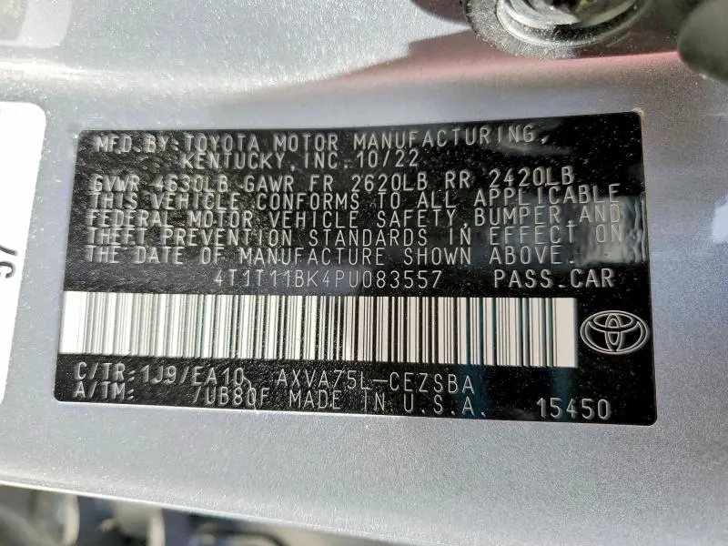 2023 TOYOTA CAMRY SE  