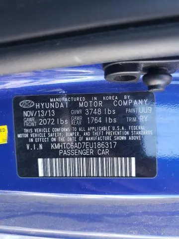 2014 HYUNDAI VELOSTER   
