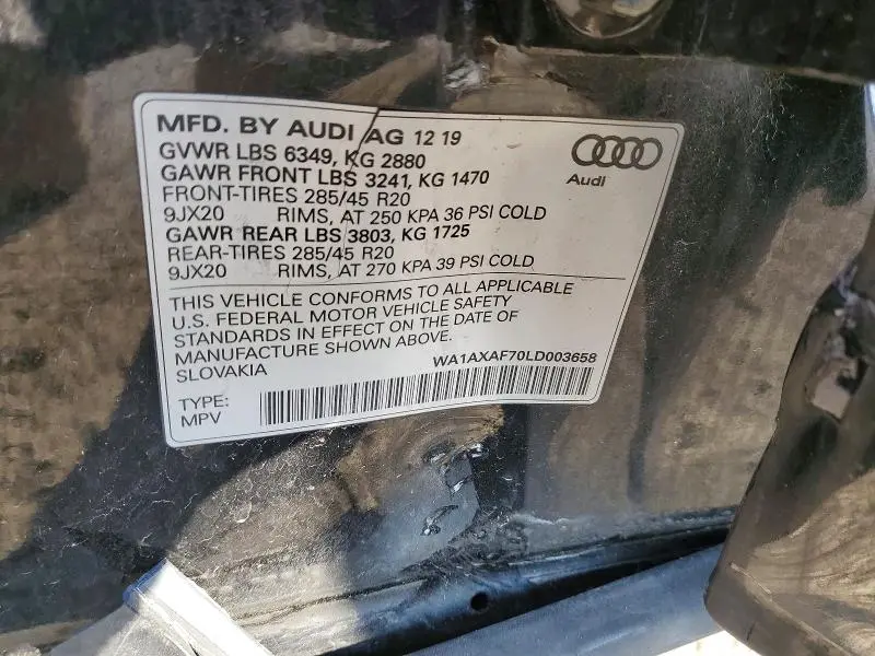 2020 AUDI Q7 PREMIUM  