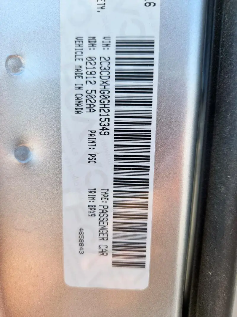 2016 DODGE CHARGER SXT  