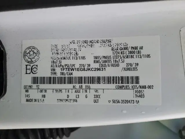 2018 FORD F150 SUPERCREW