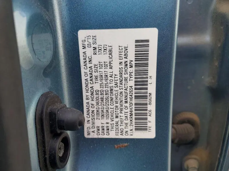 2015 HONDA CR-V EXL  