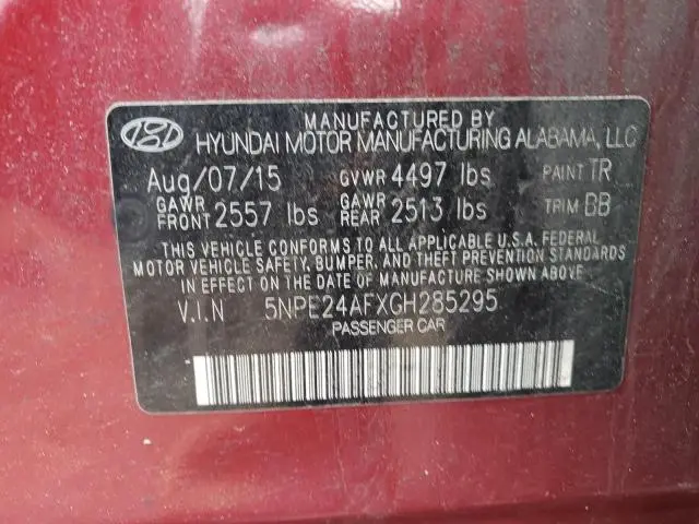 2016 HYUNDAI SONATA SE  