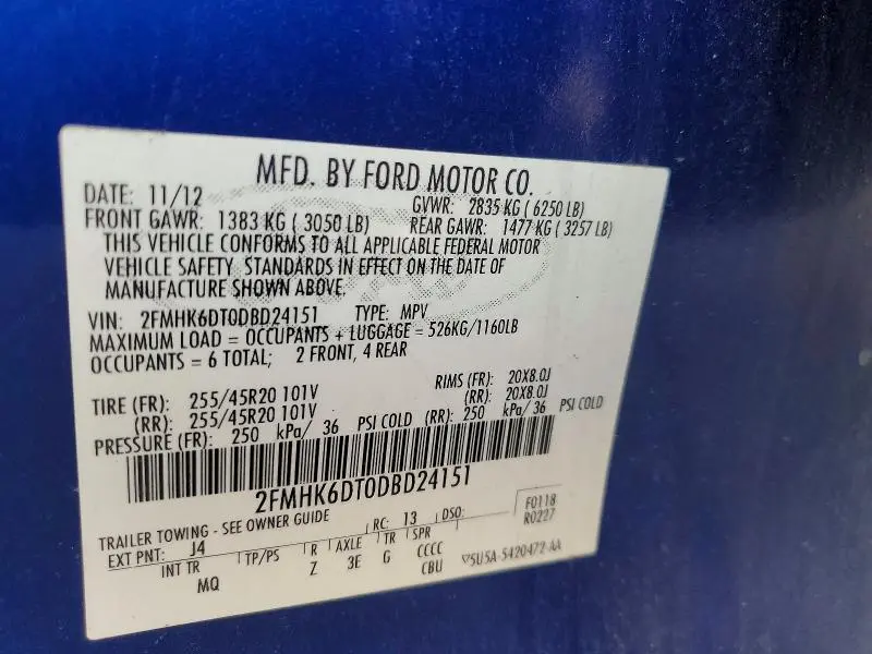 2013 FORD FLEX LIMITED  
