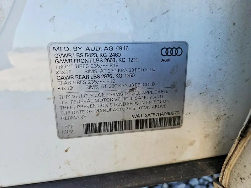 2017 AUDI Q5 PREMIUM PLUS  