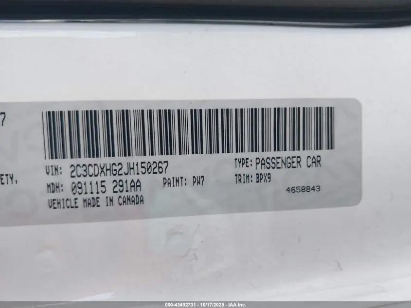 2018 DODGE CHARGER SXT PLUS RWD