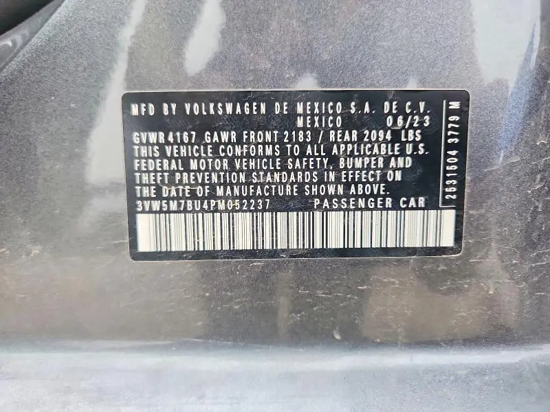 2023 VOLKSWAGEN JETTA S  