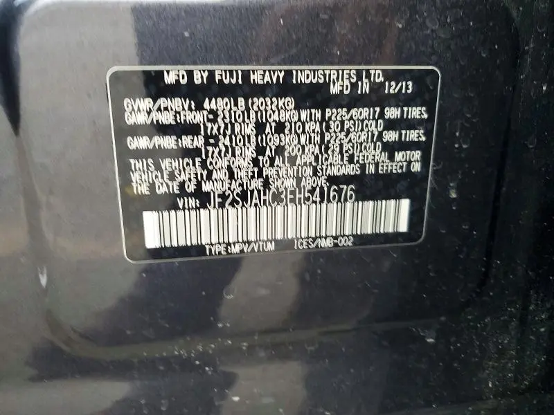 2014 SUBARU FORESTER 2.5I LIMITED  