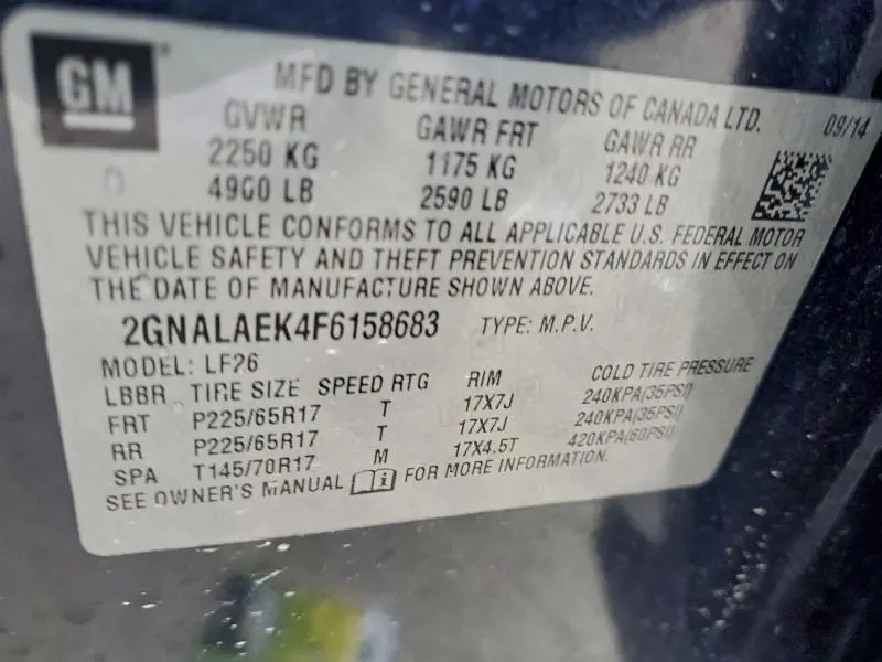 2015 CHEVROLET EQUINOX LS  