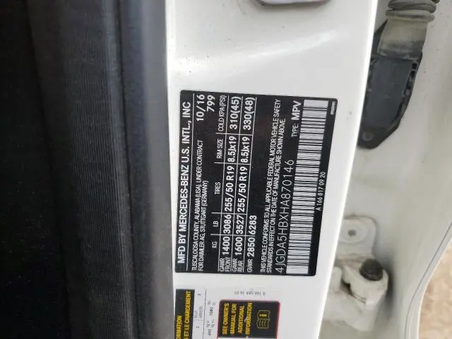 2017 MERCEDES-BENZ GLE 350 4MATIC  