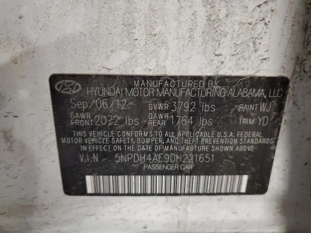 2013 HYUNDAI ELANTRA GLS