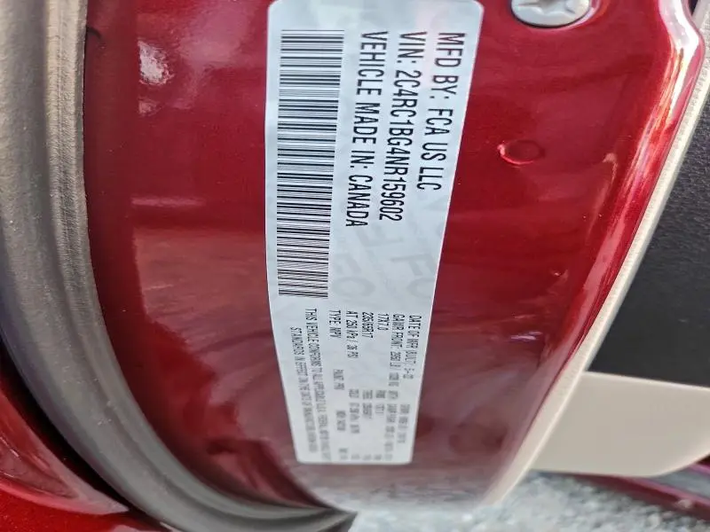 2022 CHRYSLER PACIFICA TOURING L  