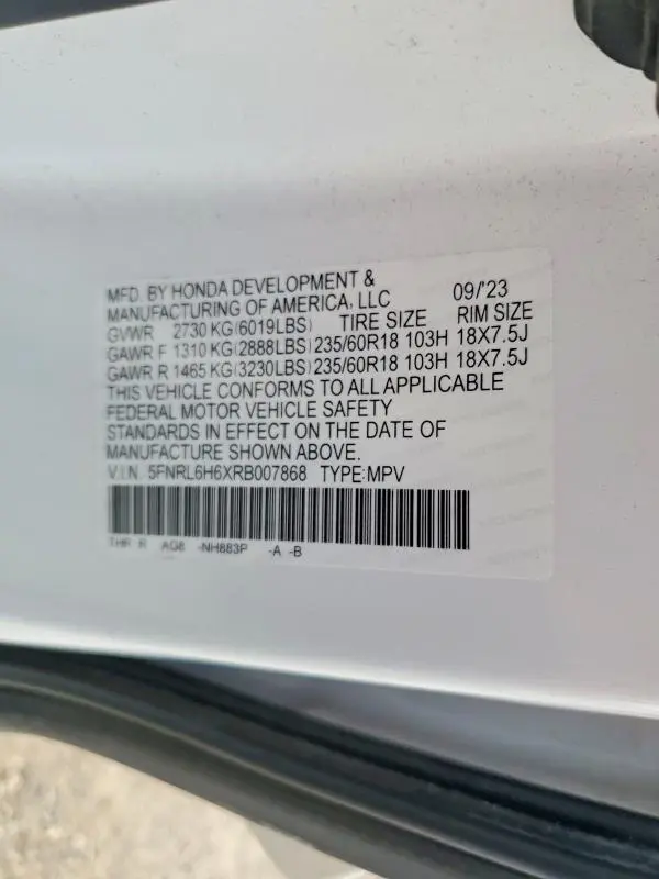 2024 HONDA ODYSSEY EXL  
