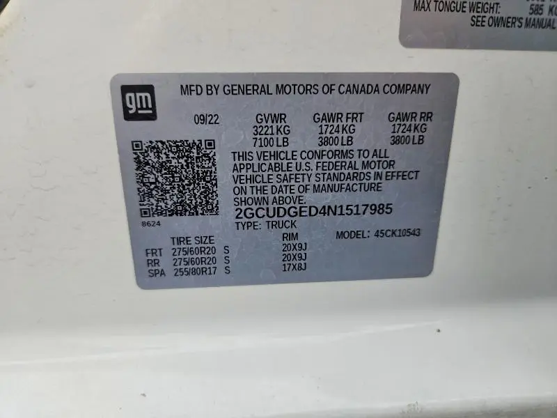 2022 CHEVROLET SILVERADO K1500 LTZ  