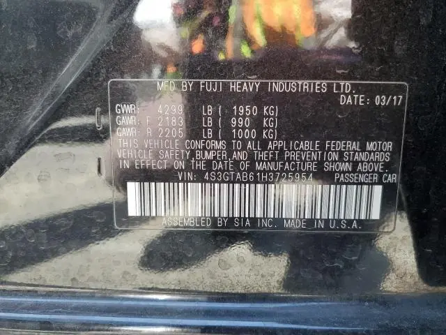 2017 SUBARU IMPREZA PREMIUM  