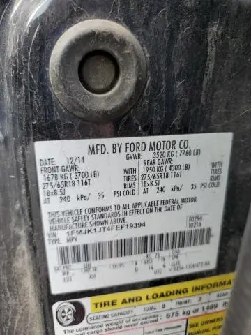 2015 FORD EXPEDITION EL XLT  