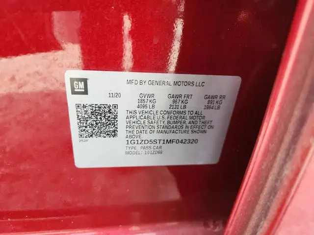 2021 CHEVROLET MALIBU LT  